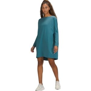 Lululemon Back in Action Long Sleeve Blue Dress - Size 16/18